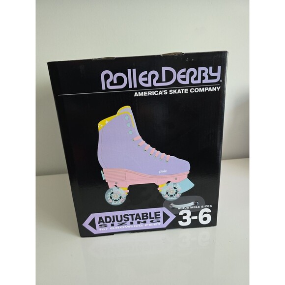 Roller Derby Pixie Adjustable Roller Skates Girls Size 3-6 New‎ in Box - Picture 3 of 9